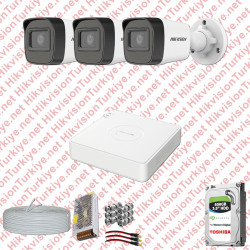 Hikvision 03 Kamera Fullhd Güvenlik Kamerası Seti 500gb Hdd